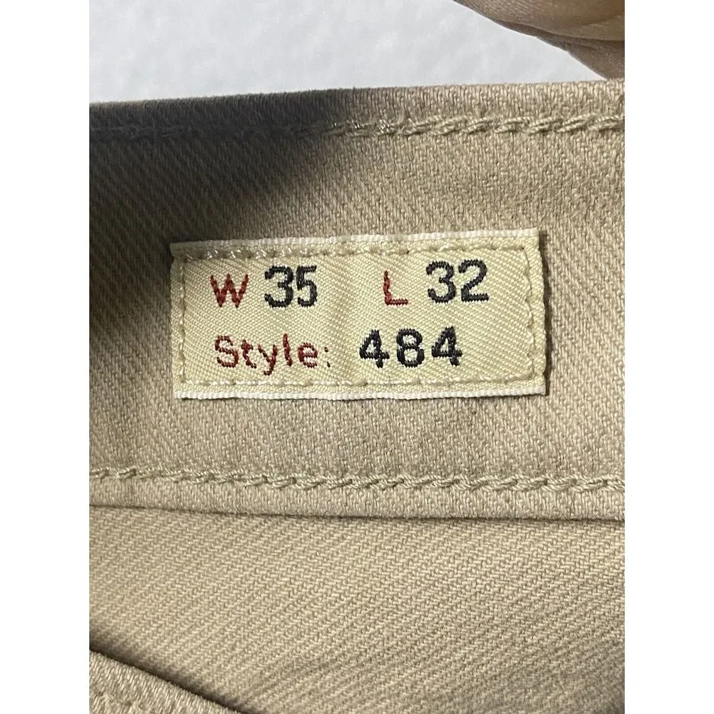 J.Crew Mens 484 Slim-fit Stretch Chino‎ Pants in River Brown Size 35x32